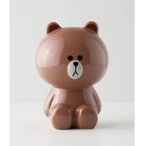 *Small Flaw* Line Friends Brown Bear Ceramic Figure Coin Bank